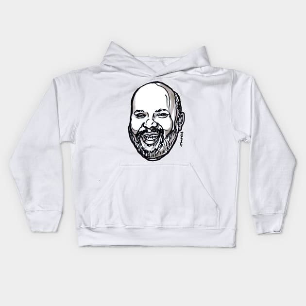 Fresh Uncle Phil Kids Hoodie by sketchnkustom